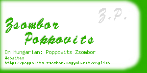 zsombor poppovits business card